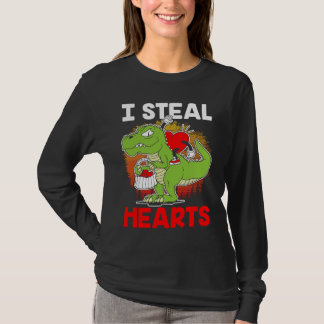 Camiseta i steal hearts Dinosaur Heart Boys girls Valentine