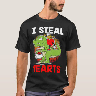 Camiseta i steal hearts Dinosaur Heart Boys girls Valentine