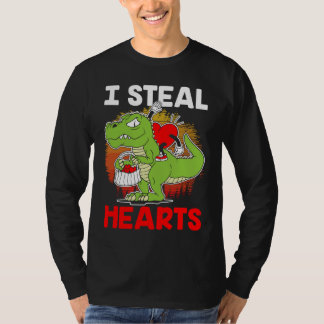 Camiseta i steal hearts Dinosaur Heart Boys girls Valentine