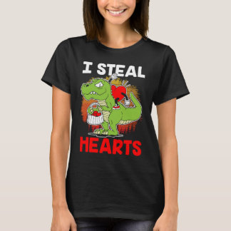 Camiseta i steal hearts Dinosaur Heart Boys girls Valentine