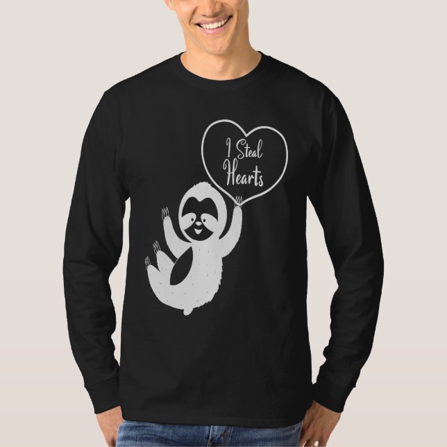 Camiseta I Steal Hearts Sloth  Valentines Day  1 (Frente)