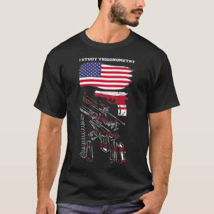 Camiseta I Study Triggernomtry USA American Flag segundo Am