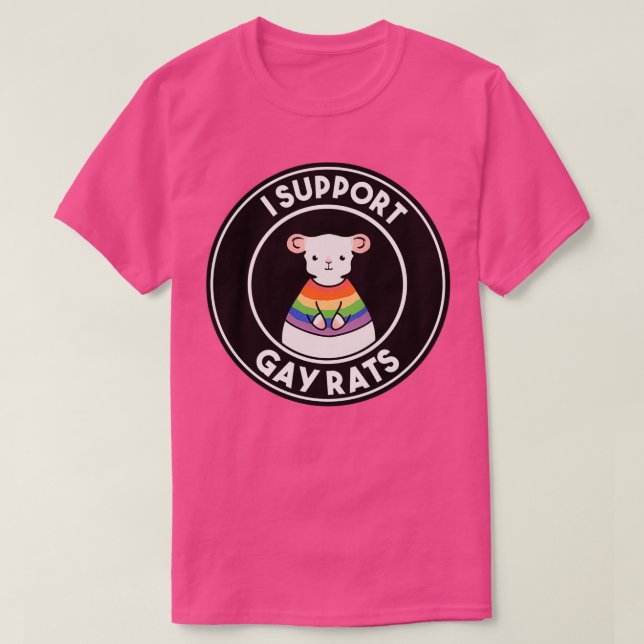 Camiseta I Support Gay Rats (Frente do Design)