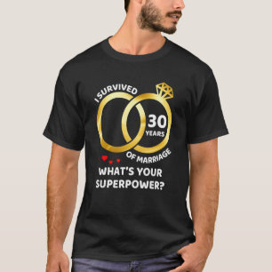 Camiseta I Survived 24 Years Of Marriage 24th Wedding Anniv