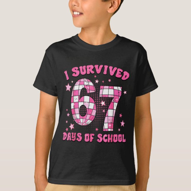 Camiseta I Survived 67 Days Of School Cute Teacher Six Seve (Frente)