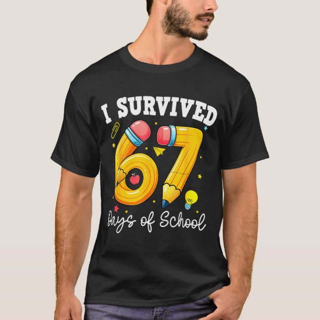 Camiseta I Survived 67 Days Of School For Teachers Students (Frente)
