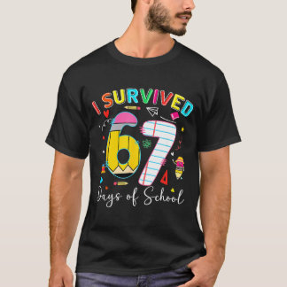 Camiseta I Survived 67 Days Of School Fun Meme Six Seven 6-