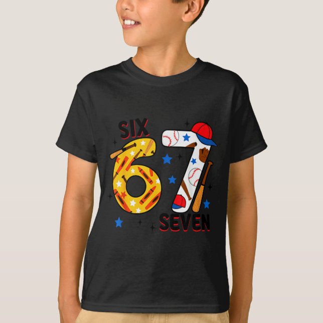 Camiseta I Survived 67 Days Of School Funny 6 7 Baseball Te (Frente)
