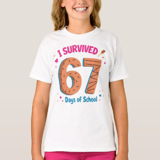 Camiseta I Survived 67 Days of School Funny Kids School