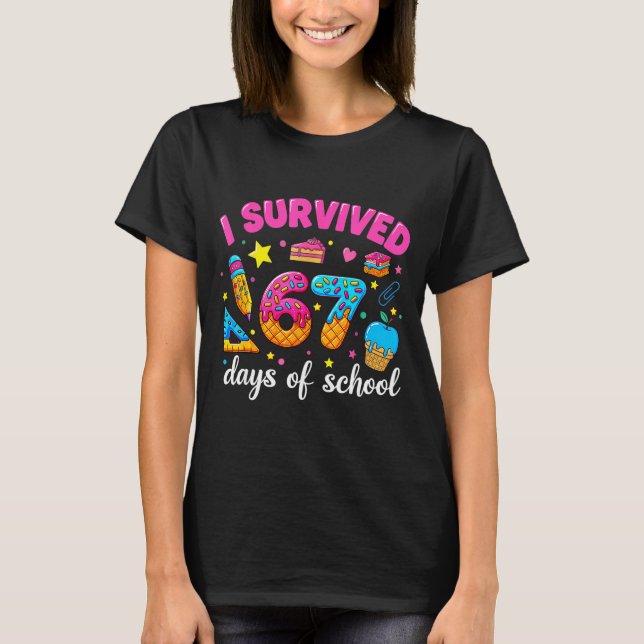 Camiseta I Survived 67 Days Of School Funny Meme Teacher St (Frente)
