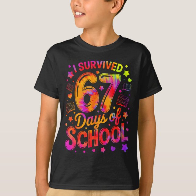 Camiseta I Survived 67 Days Of School Funny Meme Teacher St (Frente)