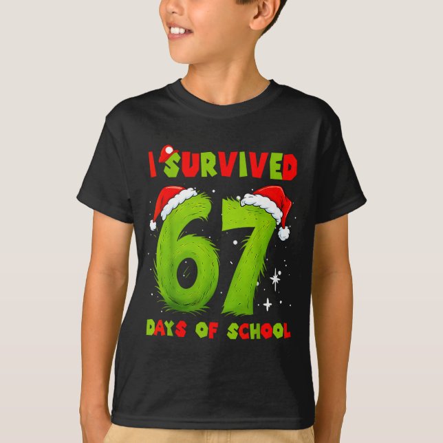 Camiseta I Survived 67 Days Of School Funny Meme Teacher St (Frente)