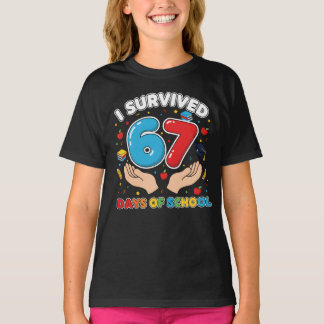 Camiseta I Survived 67 Days of School Teachers Students T-S