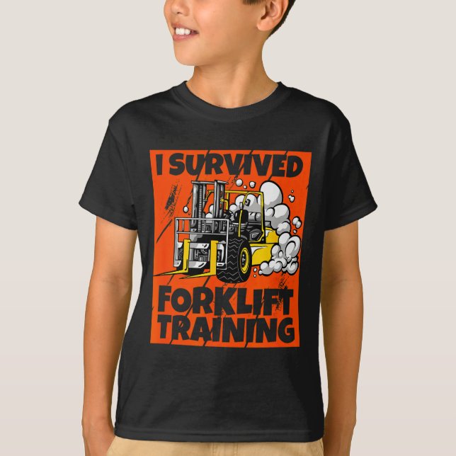 Camiseta I Survived Forklift Training, New Forklift Operato (Frente)