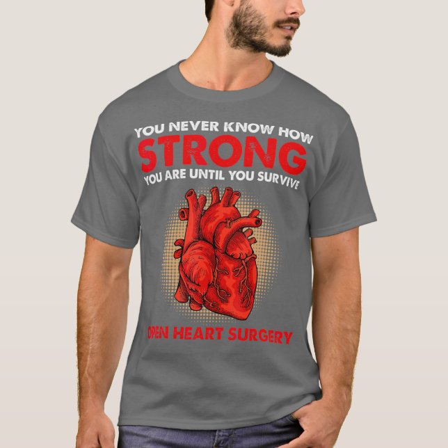 Camiseta I Survived Open Heart Surgery Bypass Recovery (Frente)
