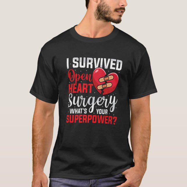 Camiseta I Survived Open Heart Surgery Open Heart Surgery M (Frente)