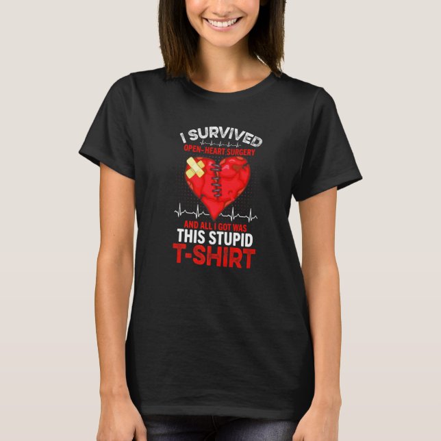 Camiseta I Survived Open Heart Surgery Open Heart Surgery M (Frente)