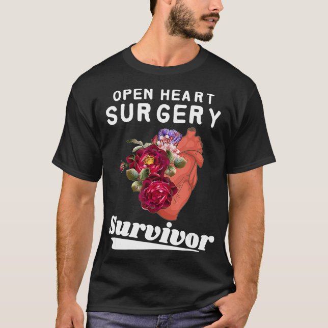 Camiseta I Survived Open Heart Surgery shirt Heart Attack (Frente)