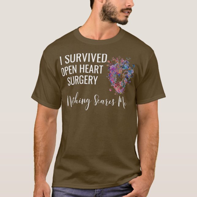 Camiseta I Survived Open Heart Surgery Survivor Gift (Frente)