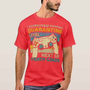 Camiseta I Survived Quarantine Level Next Up 7th Grade Back