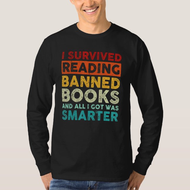Camiseta I Survived Reading Banned Books And All I Got Was  (Frente)