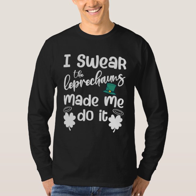 Camiseta I Swear The Leprechauns Made Me Do It Kids (Frente)