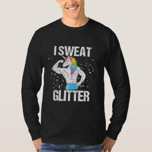 Camiseta I Sweet Glitter Gym Unicorn Sport Training Malhaçã
