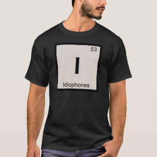 Camiseta I - Tabela Periódica da Música Idiôfones Química