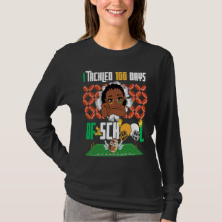 Camiseta I Tackled 100 Days 100th Day Of School Boys Footba