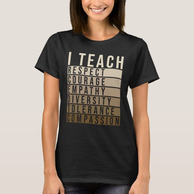 Camiseta I Teach Black History Month Teacher Black Teacher  (Frente)