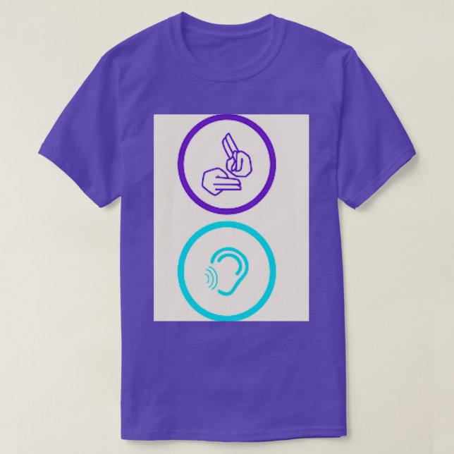 Camiseta I UNDERSTAND for deaf and fingerspelling with lipr (Frente do Design)