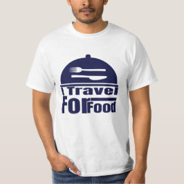 Camiseta I Viagem Para Comida" Comida Engraçado