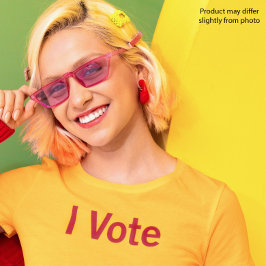 Camiseta I Vote T-shirt - Texto Vermelho