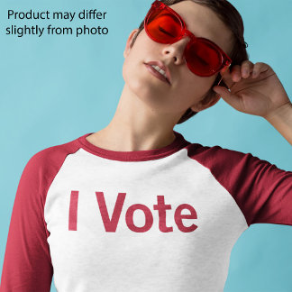 Camiseta I Vote T-shirt - Texto Vermelho
