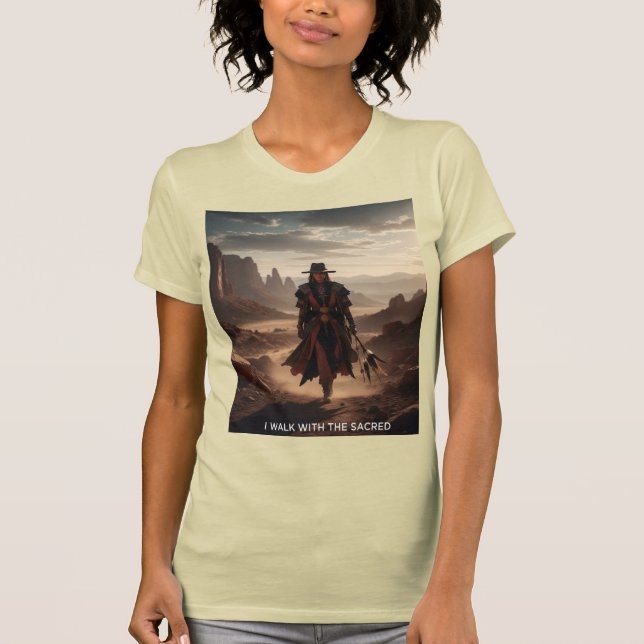 Camiseta I Walk With The Sacred Spiritual Journey Art (Frente)