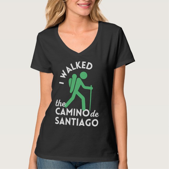 Camiseta I Walked the Camino de Santiago  Apparel Hiking Sp (Frente)