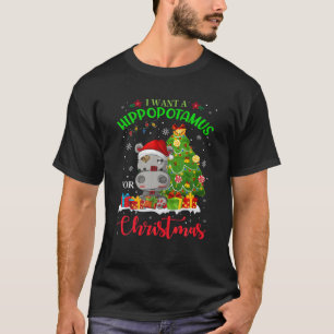 Camiseta I Want A Hippopotamus For Christmas Xmas Hippo For