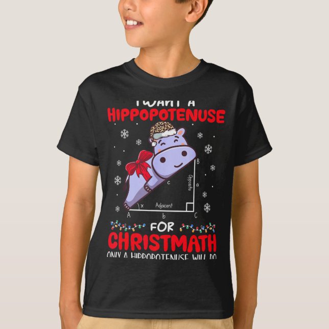 Camiseta I Want A Hiptenuse For Christmath Math Teacher Chr (Frente)