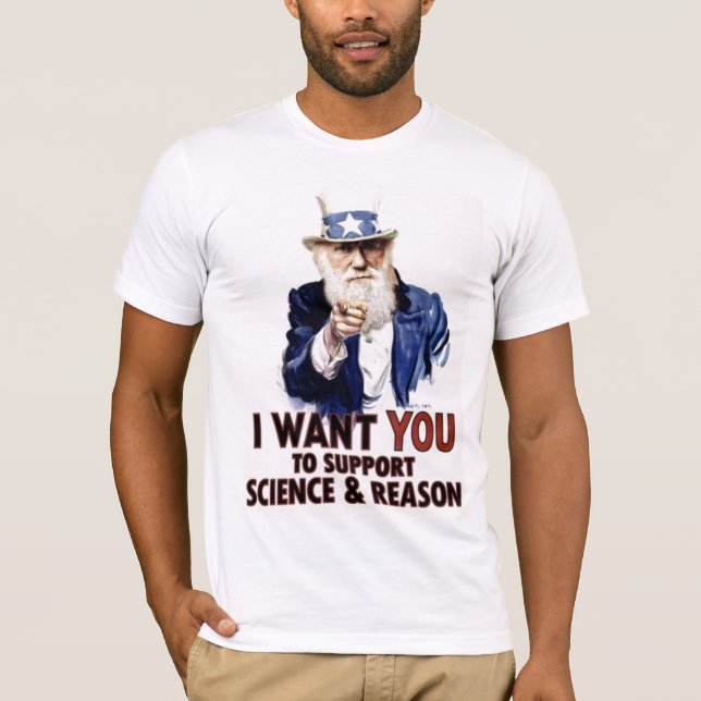 CAMISETA I WANT YOU TO SUPPORT SCIENCE & REASON (Frente)