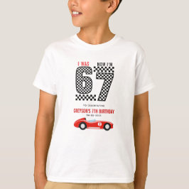 Camiseta I Was 6 Now I'm 7 Race Car Boy Birthday Party