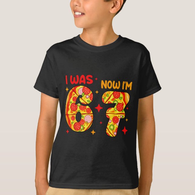 Camiseta I Was 6 Now I'm 7 Zza Birthday 7 Year Old Theme  (Frente)