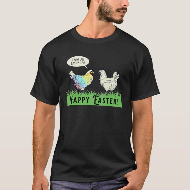 Camiseta I Was An Easter Egg Chicken Men Women Kids Easter  (Frente)