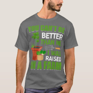Camiseta I Was Raised On Farm Funny Farming Farmer Tractor
