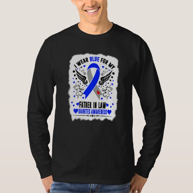 Camiseta I Wear Blue For My Father in law Diabetes Awarenes (Frente)