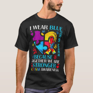 Camiseta I Wear Blue For My Nephew Autism Awareness 