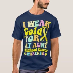 Camiseta I Wear Gold For My Aunt Childhood Cancer Awareness