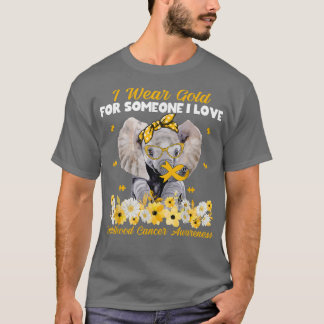 Camiseta I Wear Gold For Someone I Love Childhood Cancer Aw