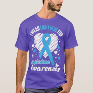 Camiseta I Wear Light Blue For Lymphedema Awareness ,