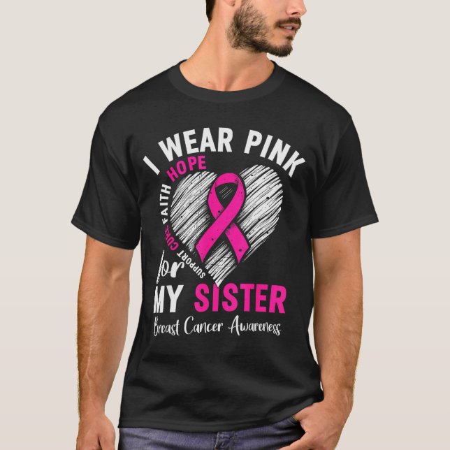 Camiseta I Wear Nk For My Sister Breast Cancer Awareness Su (Frente)