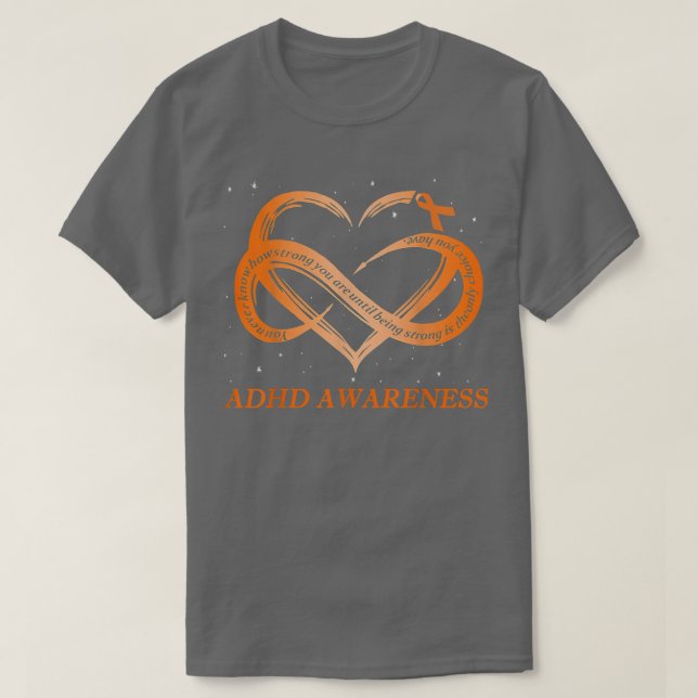 Camiseta I Wear Orange For ADHD Awareness Warrior 799 (Frente do Design)